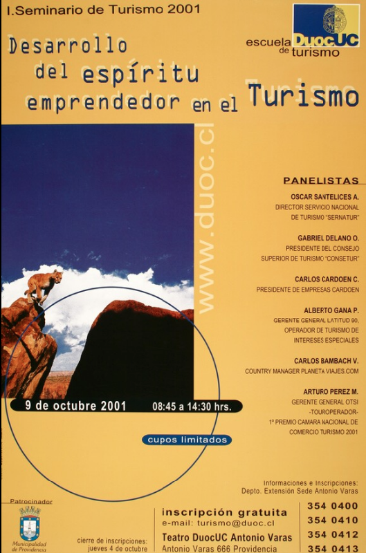 Afiche seminario Turismo