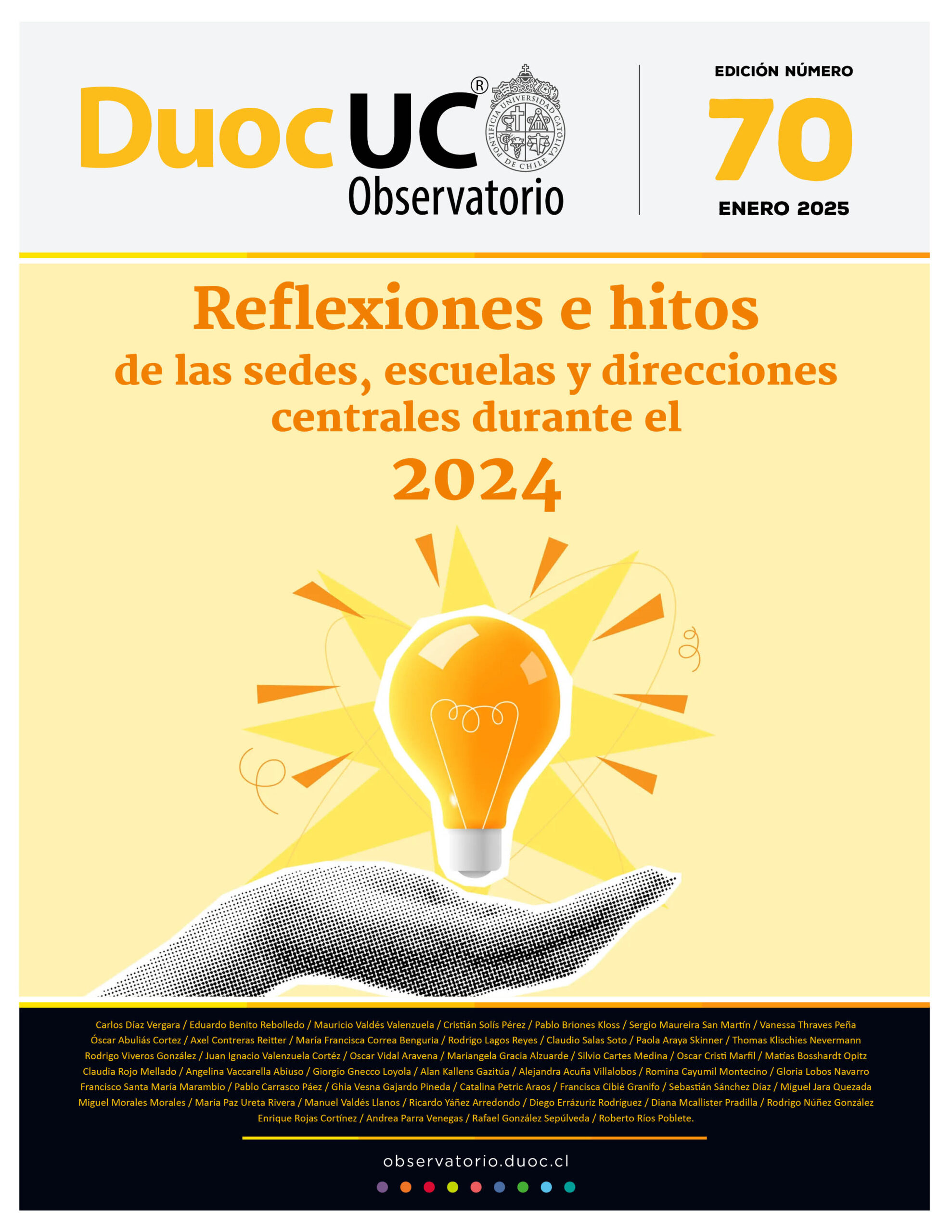 Boletín N°70: Reflexiones e hitos de las sedes, escuelas y direcciones centrales durante el 2024